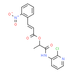 ChemSpider 2D Image | 1-[(2-Chloro-3-pyridinyl)amino]-1-oxo-2-propanyl (2E)-3-(2-nitrophenyl)acrylate | C17H14ClN3O5