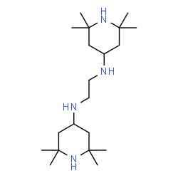 ChemSpider 2D Image | N,N'-Bis(2,2,6,6-tetramethyl-4-piperidinyl)-1,2-ethanediamine | C20H42N4