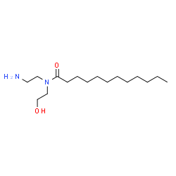 ChemSpider 2D Image | N-(2-Aminoethyl)-N-(2-hydroxyethyl)dodecanamide | C16H34N2O2