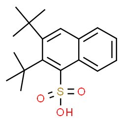 ChemSpider 2D Image | 2,3-Di-tert-butylnaphthalene-1-sulfonic acid | C18H24O3S
