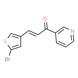 ChemSpider 2D Image | (2E)-3-(5-Bromo-3-thienyl)-1-(3-pyridinyl)-2-propen-1-one | C12H8BrNOS