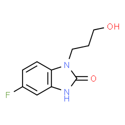 ChemSpider 2D Image | 5-Fluoro-1-(3-hydroxypropyl)-1,3-dihydro-2H-benzimidazol-2-one | C10H11FN2O2