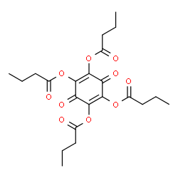 ChemSpider 2D Image | 3,6-Dioxo-1,4-cyclohexadiene-1,2,4,5-tetrayl tetrabutanoate | C22H28O10
