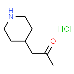 ChemSpider 2D Image | 1-(4-Piperidinyl)acetone hydrochloride (1:1) | C8H16ClNO