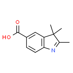 ChemSpider 2D Image | 2,3,3-Trimethyl-3H-indole-5-carboxylic acid | C12H13NO2