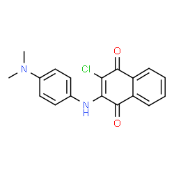 ChemSpider 2D Image | 2-Chloro-3-{[4-(dimethylamino)phenyl]amino}-1,4-naphthoquinone | C18H15ClN2O2