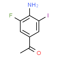 ChemSpider 2D Image | 1-(4-Amino-3-fluoro-5-iodophenyl)ethanone | C8H7FINO