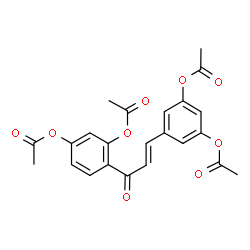 ChemSpider 2D Image | 3-Acetoxy-5-[(1E)-3-(2,4-diacetoxyphenyl)-3-oxo-1-propen-1-yl]phenyl acetate | C23H20O9