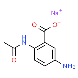 ChemSpider 2D Image | Sodium 2-acetamido-5-aminobenzoate | C9H9N2NaO3