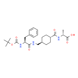 ChemSpider 2D Image | N-[(trans-4-{[(N-{[(2-Methyl-2-propanyl)oxy]carbonyl}-L-phenylalanyl)amino]methyl}cyclohexyl)carbonyl]-D-alanine | C25H37N3O6
