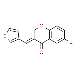 ChemSpider 2D Image | (3E)-6-Bromo-3-(3-thienylmethylene)-2,3-dihydro-4H-chromen-4-one | C14H9BrO2S