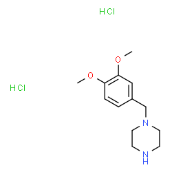 ChemSpider 2D Image | 1-(3,4-Dimethoxybenzyl)piperazine dihydrochloride | C13H22Cl2N2O2
