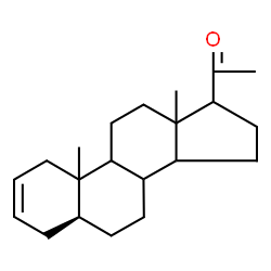 ChemSpider 2D Image | (5alpha,8xi,9xi,10xi,13xi,14xi,17xi)-Pregn-2-en-20-one | C21H32O