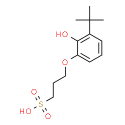 ChemSpider 2D Image | 3-[2-Hydroxy-3-(2-methyl-2-propanyl)phenoxy]-1-propanesulfonic acid | C13H20O5S