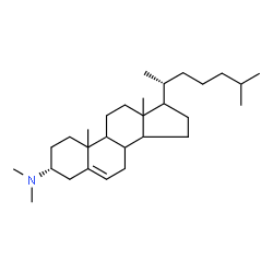 ChemSpider 2D Image | (3alpha,8xi,9xi,10xi,13xi,14xi,17xi)-N,N-Dimethylcholest-5-en-3-amine | C29H51N