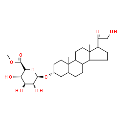 ChemSpider 2D Image | (3alpha)-21-Hydroxy-20-oxopregnan-3-yl methyl alpha-L-idopyranosiduronate | C28H44O9