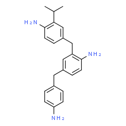 ChemSpider 2D Image | 4-[2-Amino-5-(4-aminobenzyl)benzyl]-2-isopropylaniline | C23H27N3