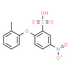 ChemSpider 2D Image | 2-(2-Methylphenoxy)-5-nitrobenzenesulfonic acid | C13H11NO6S