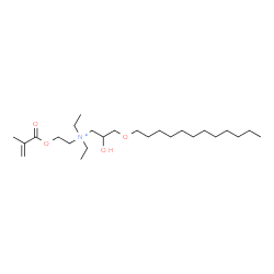 ChemSpider 2D Image | 3-(Dodecyloxy)-N,N-diethyl-2-hydroxy-N-[2-(methacryloyloxy)ethyl]-1-propanaminium | C25H50NO4