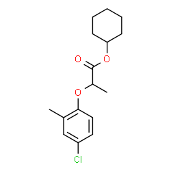 ChemSpider 2D Image | Cyclohexyl 2-(4-chloro-2-methylphenoxy)propanoate | C16H21ClO3