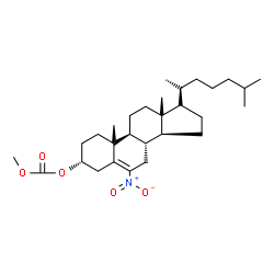 ChemSpider 2D Image | Methyl (3alpha,10alpha,13alpha,17alpha,20S)-6-nitrocholest-5-en-3-yl carbonate | C29H47NO5
