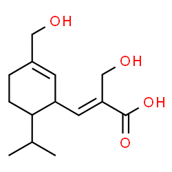 ChemSpider 2D Image | (2E)-2-(Hydroxymethyl)-3-[3-(hydroxymethyl)-6-isopropyl-2-cyclohexen-1-yl]acrylic acid | C14H22O4