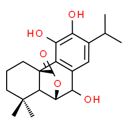 ChemSpider 2D Image | (5xi,6beta)-7,11,12-Trihydroxy-6,20-epoxyabieta-8,11,13-trien-20-one | C20H26O5