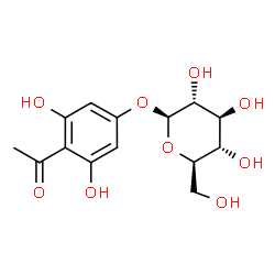 ChemSpider 2D Image | 4-Acetyl-3,5-dihydroxyphenyl beta-D-glucopyranoside | C14H18O9