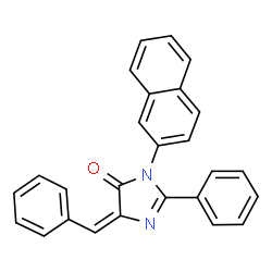 ChemSpider 2D Image | (5E)-5-Benzylidene-3-(2-naphthyl)-2-phenyl-3,5-dihydro-4H-imidazol-4-one | C26H18N2O