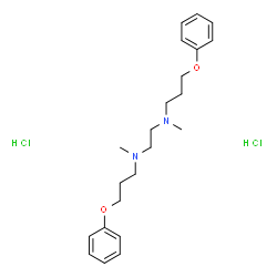 ChemSpider 2D Image | N,N'-Bis(3-phenoxypropyl)-N,N'-dimethylethylenediamine dihydrochloride | C22H34Cl2N2O2
