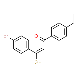 ChemSpider 2D Image | (2E)-3-(4-Bromophenyl)-1-(4-ethylphenyl)-3-sulfanyl-2-propen-1-one | C17H15BrOS