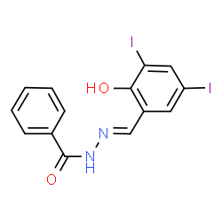 ChemSpider 2D Image | N'-[(E)-(2-Hydroxy-3,5-diiodophenyl)methylene]benzohydrazide | C14H10I2N2O2