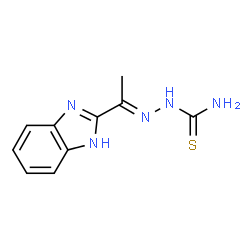 ChemSpider 2D Image | (2E)-2-[1-(1H-Benzimidazol-2-yl)ethylidene]hydrazinecarbothioamide | C10H11N5S