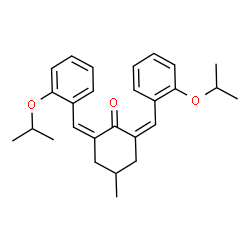 ChemSpider 2D Image | (2Z,6Z)-2,6-Bis(2-isopropoxybenzylidene)-4-methylcyclohexanone | C27H32O3