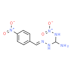 ChemSpider 2D Image | N-Nitro-1-[(2E)-2-(4-nitrobenzylidene)hydrazino]methanediamine | C8H10N6O4