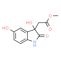 ChemSpider 2D Image | Methyl (3,5-dihydroxy-2-oxo-2,3-dihydro-1H-indol-3-yl)acetate | C11H11NO5