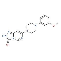 ChemSpider 2D Image | 7-[4-(3-Methoxyphenyl)-1-piperazinyl][1,2,4]triazolo[4,3-c]pyrimidin-3(2H)-one | C16H18N6O2