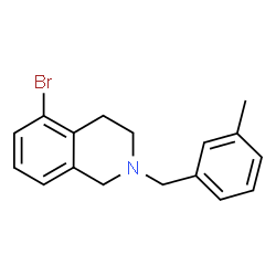 ChemSpider 2D Image | 5-Bromo-2-(3-methylbenzyl)-1,2,3,4-tetrahydroisoquinoline | C17H18BrN
