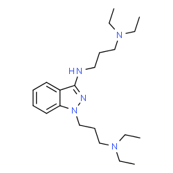 ChemSpider 2D Image | N'-{1-[3-(Diethylamino)propyl]-1H-indazol-3-yl}-N,N-diethyl-1,3-propanediamine | C21H37N5