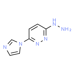 ChemSpider 2D Image | 3-Hydrazino-6-(1H-imidazol-1-yl)pyridazine | C7H8N6