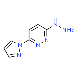 ChemSpider 2D Image | 3-Hydrazino-6-(1H-pyrazol-1-yl)pyridazine | C7H8N6