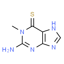 ChemSpider 2D Image | 2-Amino-1-methyl-1,7-dihydro-6H-purine-6-thione | C6H7N5S