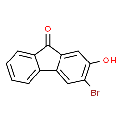 ChemSpider 2D Image | 3-Bromo-2-hydroxy-9H-fluoren-9-one | C13H7BrO2