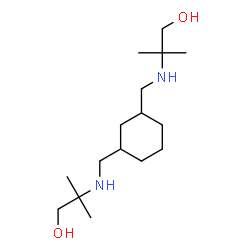 ChemSpider 2D Image | 2,2'-[1,3-Cyclohexanediylbis(methyleneimino)]bis(2-methyl-1-propanol) | C16H34N2O2