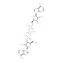 ChemSpider 2D Image | [[[(2R,3S,4R,5R)-5-(6-aminopurin-9-yl)-3,4-dihydroxy-tetrahydrofuran-2-yl]methoxy-hydroxy-phosphoryl]oxy-hydroxy-phosphoryl] [(2R,3S,4R,5R)-5-(6-aminopurin-9-yl)-4-hydroxy-2-(hydroxymethyl)tetrahydrofuran-3-yl] hydrogen phosphate | C20H27N10O16P3