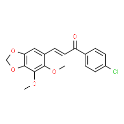 ChemSpider 2D Image | (2E)-1-(4-Chlorophenyl)-3-(6,7-dimethoxy-1,3-benzodioxol-5-yl)-2-propen-1-one | C18H15ClO5