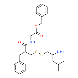 ChemSpider 2D Image | Benzyl N-{3-[(2-amino-4-methylpentyl)disulfanyl]-2-benzylpropanoyl}glycinate | C25H34N2O3S2