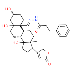 ChemSpider 2D Image | (3alpha,10xi,13xi,14xi,17xi,19E)-3,5,14-Trihydroxy-19-[(3-phenylpropanoyl)hydrazono]card-20(22)-enolide | C32H42N2O6