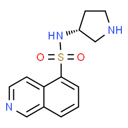ChemSpider 2D Image | N-[(3R)-3-Pyrrolidinyl]-5-isoquinolinesulfonamide | C13H15N3O2S