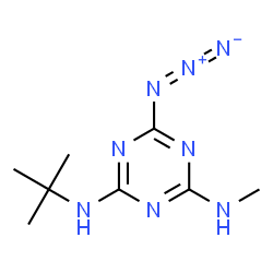 ChemSpider 2D Image | 6-Azido-N-methyl-N'-(2-methyl-2-propanyl)-1,3,5-triazine-2,4-diamine | C8H15N8